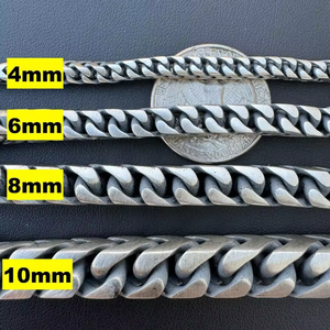 Cuba liên kết chuỗi vàng 925 Sterling Bạc Hộp Quà Tặng hiphop vượt qua Kim Cương Tester mạ Cuban Chuỗi liên kết Franco Chuỗi vòng cổ - Product Image 2