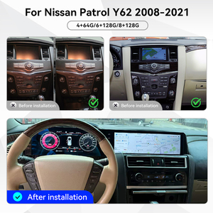 เครื่องเล่นดีวีดีติดรถยนต์ ZWNAV จอคู่ ขนาด 12.3 นิ้ว สำหรับ Nissan Patrol Y62 QX80 Amanda อัพเกรด Y63 ปี 2010-2024 หน้าจอสัมผัส สเตอริโอ - Product Image 5