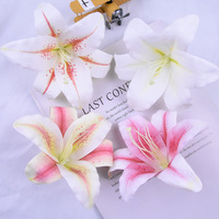 Têtes de Fleurs de Lys Artificielles Effet Naturel Toucher Réel, Vente Fabricant, pour Murs de Mariage, Noël, Halloween, Arrangements Floraux en Latex