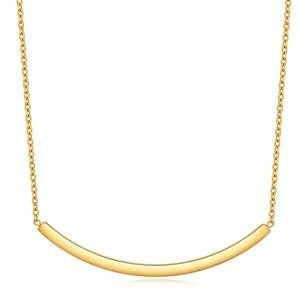 Collar de cadena curvada de acero inoxidable para mujer, diseño geométrico de 50 mm, para uso diario, joyería femenina - Product Image 1