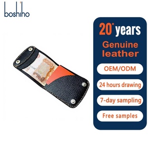 Vintage Open Bifold <b>RFID</b> <b>Blocking</b> Short <b>Wallet</b> Genuine Cow Leather Coin Purse Simple Portable Card Holder Nylon Lining Thread 7 - Product Image 1