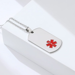 Collar de estilo médico-militar transfronterizo de nuevo diseño con colgante con el logotipo del Día Internacional de la Enfermera, collar de regalo de acero inoxidable - Product Image 3