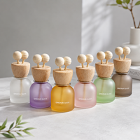 Diffuseur de parfum pour voiture personnalisable avec logo, 10 ml, à clipser, flacon en verre vide avec bâtonnets en bois