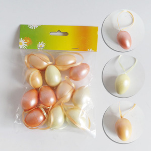 Easter Easter 4cm S/12 Pearl Decorative Easter Egg Plastic Ornaments