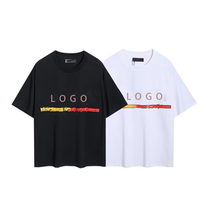 เสื้อยืดผู้ชายสไตล์อเมริกันขายดี ดีไซน์เนอร์แบรนด์ดัง ผ้าฝ้ายเนื้อนุ่ม 300 กรัม สวมใส่สบาย พิมพ์ลายกราฟิกตัวอักษร ทรงหลวม แขนสั้น - Product Image 1