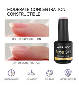 Precio de Fábrica, Calidad Superior, 15 ML, Multifunción, Sin Necesidad de Limpiar, Alto Brillo, OEM, Personalizable, Gel UV, Base de Goma, Gel Base - Product Image 3