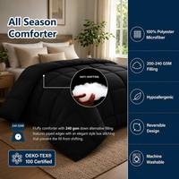 Couette matelassée en microfibre de polyester, design à points de couture, pour usage domestique, toutes saisons, luxueusement douce