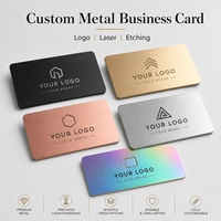 Tarjeta de Visita de Metal Negro Mate de Lujo, Acero Inoxidable Cepillado, Grabado Láser con Código QR, Visitenkarte, Tarjeta Negocio, OEM
