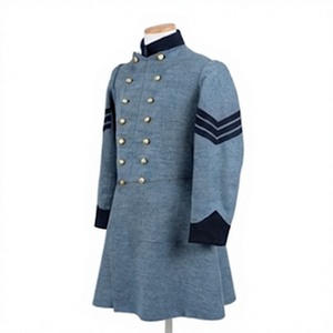 Historical Men's Waterproof <b>Woolen</b> Frock Coat American Reproduction Long Button Front Outerwear - Product Image 2