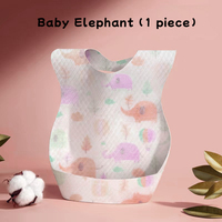 Bavoirs jetables en papier coloré de style simple avec attrape-miettes pour l'alimentation-Absorbant et étanche pour manger et voyager