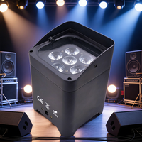 Projecteur PAR LED sans fil en aluminium et fer, alimenté par batterie, RVBW-UV, DMX, pour DJ, club et scène, fabriqué en Chine