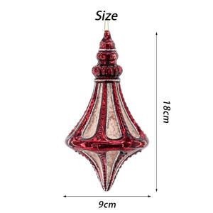 Handgemachte Luxus rot und braun Glas Kalebasse Eiszapfen Anhänger benutzer definierte Weihnachts baum Dekoration Ornament - Product Image 6