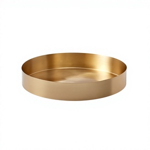 Plateau alimentaire en métal de qualité supérieure, taille personnalisée, forme ronde, pour servir des bonbons et des chocolats, en gros - Product Image 1