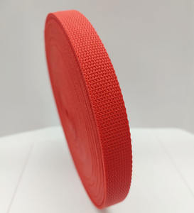 Nastro in Polipropilene Rosso con Motivo a Perline, Tessuto Piatto Morbido, Nastro <span class=keywords><strong>PP</strong></span> Tinta Unita, Accessori per Borse e Abbigliamento - Product Image 2