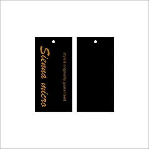 Custom Luxury Brand Clothing Hand Tags Garment Clothing Thank You Size Hangtag Paper Label Hang Strap For Garment