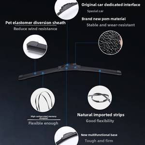 Universale Multi-funzione <span class=keywords><strong>a</strong></span> forma di U tergicristallo disossato sostituibile originale striscia di gomma naturale di fabbrica per Rav4 tergicristallo - Product Image 2