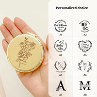 Hot Sale Modern Round Metal Foldable Double-Sided Portable High-Definition Exquisite Vanity Mirror Women Small Gift