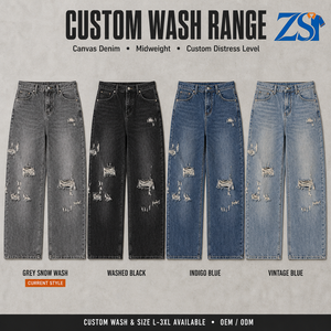 <span class=keywords><strong>Jeans</strong></span> Baggy Personalizzati Zesheng per Uomo, Strappati e Sbiaditi, Vestibilità Ampia, Gamba Larga, Stile Vintage, Streetwear, <span class=keywords><strong>Jeans</strong></span> all'Ingrosso - Product Image 3