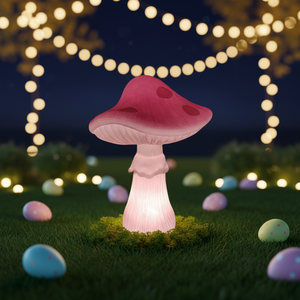 Custom <b>Easter</b> Decoration Blow Molding Mushroom Decoration With LED Lights - Product Image 4