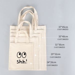 Factory Sale Custom Logo Size Printed Eco Friendly Sacs En Toile Ecologiques Large Capacity Cotton <b>Canvas</b> Grocery Shopping <b>Bags</b> - Product Image 1
