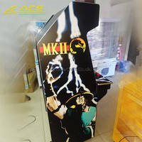 Machine d'arcade de combat ACS, borne verticale avec commandes joystick et boutons, résolution HD, prise en charge de deux joueurs, compétition en ligne pour