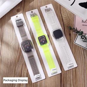 สายนาฬิกาแฟชั่นยางนิ่มสีใสหลากสีแบบ Glacier สำหรับ <span class=keywords><strong>Iwatch</strong></span> 3 4 <span class=keywords><strong>5</strong></span> 7 6 8 Ultra 44 มม. 45 มม. 49 มม. - Product Image 6