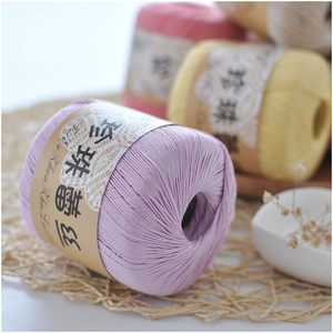 Chine haute qualité 100% fil de coton <span class=keywords><strong>perle</strong></span> dentelle Crochet fils recyclé fil fantaisie pour tricoter à la main tricot <span class=keywords><strong>tissage</strong></span> teint - Product Image 3