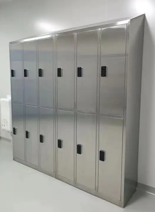 AIRTC casiers à deux niveaux sur mesure casier de travailleur en acier inoxydable 304 pour les usines électroniques salle blanche
