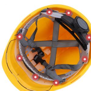 Casque de sécurité jaune réglable à sangle, avec doublure respirante anti-éclaboussures et visière en polycarbonate - Product Image 3