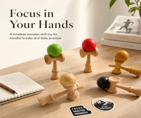 Professionelles Kendama Skill Cup Pro Premium aus Buchenholz mit Pill-Top-Becher, individuelles Logo, EN71 CPC-zertifiziert