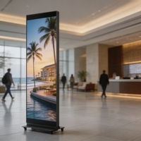 Schermo LED Pieghevole di Nuova Concezione per Esposizione Poster, Supporta Visualizzazione Video e Immagini per Centri Commerciali