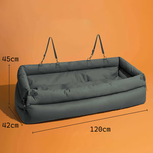 Luxus <span class=keywords><strong>Deluxe</strong></span> Kunstleder Hund Autos itz-Soft Booster Bett für Hunde, bequeme Reise Haustier Autos itz für große Hunde - Product Image 6