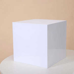 Boîte de présentation en acrylique blanche personnalisée pour les fêtes, la restauration, les desserts, les bijoux et les objets de collection, support de buffet en tube - Product Image 6