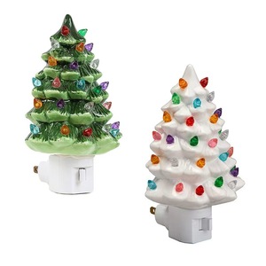 Spot vente en gros chambre à côté de la mini lampe à led décorative veilleuse d'arbre de noël en céramique avec <span class=keywords><strong>bulle</strong></span> - Product Image 6