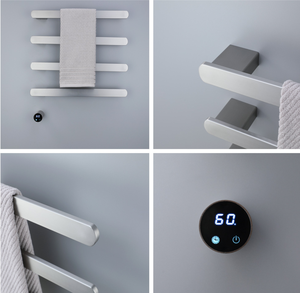 <span class=keywords><strong>Toallero</strong></span> Eléctrico Inteligente PVD Horizontal para Baño, Calentador de Toallas Montado en Pared con Temporizador - Product Image 5