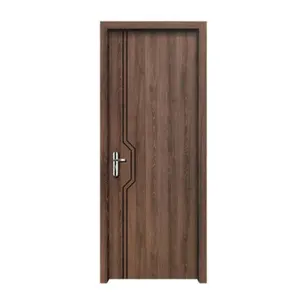 Personalización impermeable interior Puerta de Pvc con precio barato dormitorio PVC WPC puertas para casas