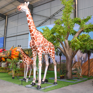 Chất lượng cao sống động như thật nhân tạo cơ khí kích thước thật animatronic con hươu cao cổ cho vườn thú công viên Bảo tàng - Product Image 2