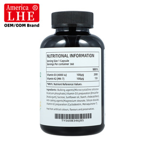 Cápsulas de Vitamina D3 y K2 Shecome con Ingredientes Personalizados, Favorecen la Salud Ósea, Suplemento Dietético de Vitamina D3 y K2 para Adultos - Product Image 2