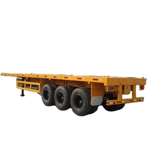 Remorque plateau de transport de marchandises en vrac de haute qualité, 40 pieds, 3/4/5 essieux, couleur personnalisée, fabriquée en Chine - Product Image 1
