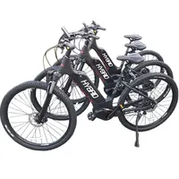 Elektrikli şehir bisiklet 29 inç siyah yol ebike karbon fiber 14Ah için bisiklet meraklıları