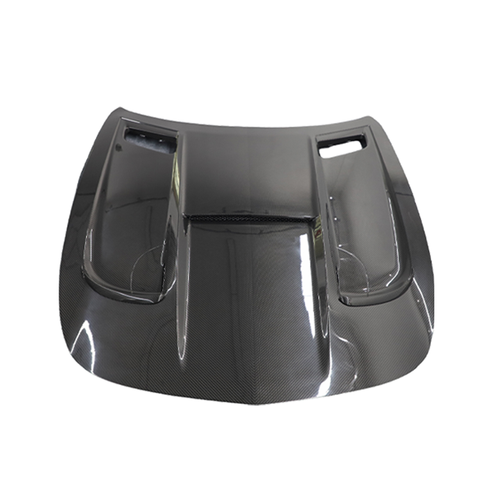 Capot avant en carbone sec Série Noire