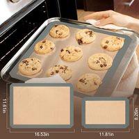 Alas Panggang Profesional (2) Silikon Food-Grade Berbagai Warna Aman untuk Mesin Cuci Piring dan Oven Anti Lengket Mudah Dibersihkan untuk Kue Kering