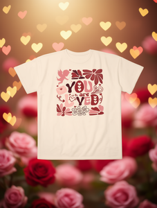 T-shirt da donna per San Valentino, con stampa floreale, in cotone, girocollo, manica corta, casual, primavera estate, vestibilità regolare - Product Image 2