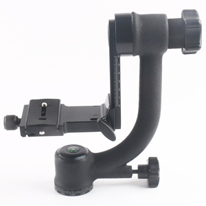 Tête de trépied panoramique en alliage d'aluminium avec niveau à bulle pour montage sur monopode d'appareil photo numérique - Product Image 1