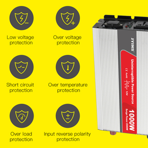 Cargador de Onda Sinusoidal Modificada de 1000W, 12V/24V a 110V/220V, Fuente de Alimentación UPS con Carga Automática de CA para el Hogar y Respaldo de Energía - Product Image 3