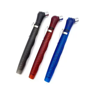 HOT, novelty, low pressure, translucent plastic pen type tire gauge with clip and customizable colour