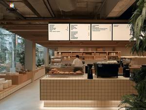 Mostrador de Café de Madera Hecho a Mano y Vitrina Personalizada para Cafetería, Diseño de Interiores de Cafetería - Product Image 5