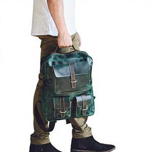 Sac à dos pour ordinateur portable B S International, personnalisé, géométrique, coloré, en cuir de buffle, luxueux, écologique, imperméable, USB, portable, 24L - Product Image 5