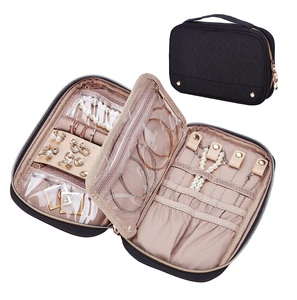 Organisateur de bijoux de voyage personnalisé avec logo OEM pour colliers, boucles d'oreilles, bagues et bracelets - Product Image 1