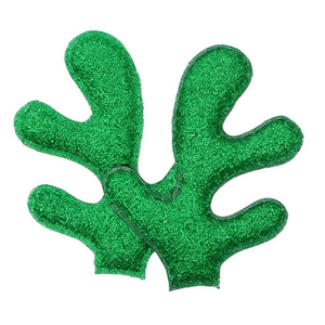 Ornamento Natalizio a Forma di Corna di Cervo Ilan 5.5x8mm Verde 2 Pezzi Decorazione Festiva - Product Image 1